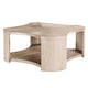 Cony Cocktail Table | Open Lower Shelf | 50" Oval Oak Brown Wood Top