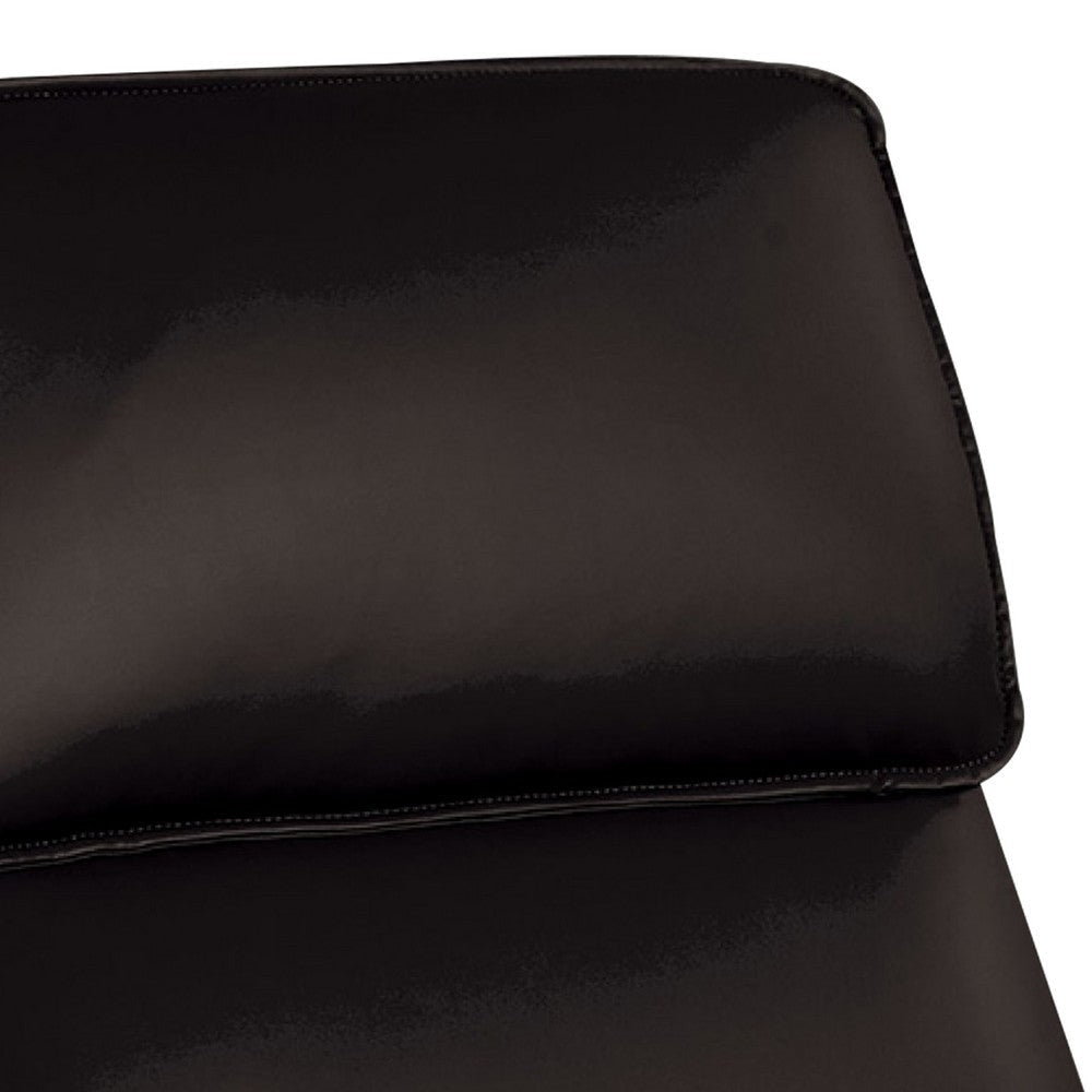 Sily Power Recliner Chair | Flange Trim | Foam Black Faux Leather Seat BM340960