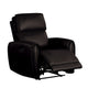 Sily Power Recliner Chair | Flange Trim | Foam Black Faux Leather Seat