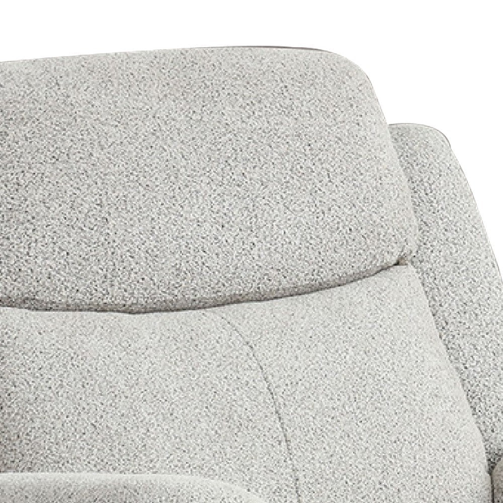 Becy Manual Glider Recliner Chair | Padded Track Arms | Light Gray BM340962