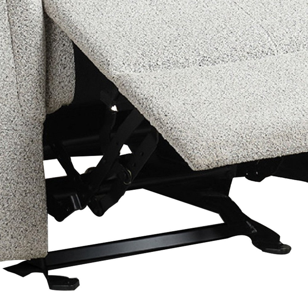 Becy Manual Glider Recliner Chair | Padded Track Arms | Light Gray BM340962