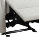Becy Manual Glider Recliner Chair | Padded Track Arms | Light Gray BM340962