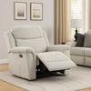 Becy Manual Glider Recliner Chair | Padded Track Arms | Light Gray