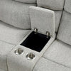Becy Manual Reclining Loveseat w Console | 2 Cup Holders | Light Gray BM340963