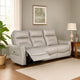 Becy Manual Reclining Loveseat w Console | 2 Cup Holders | Light Gray
