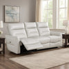 Becy Manual Reclining Loveseat w Console | 2 Cup Holders | Light Gray