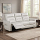 Becy Manual Reclining Loveseat w Console | 2 Cup Holders | Light Gray