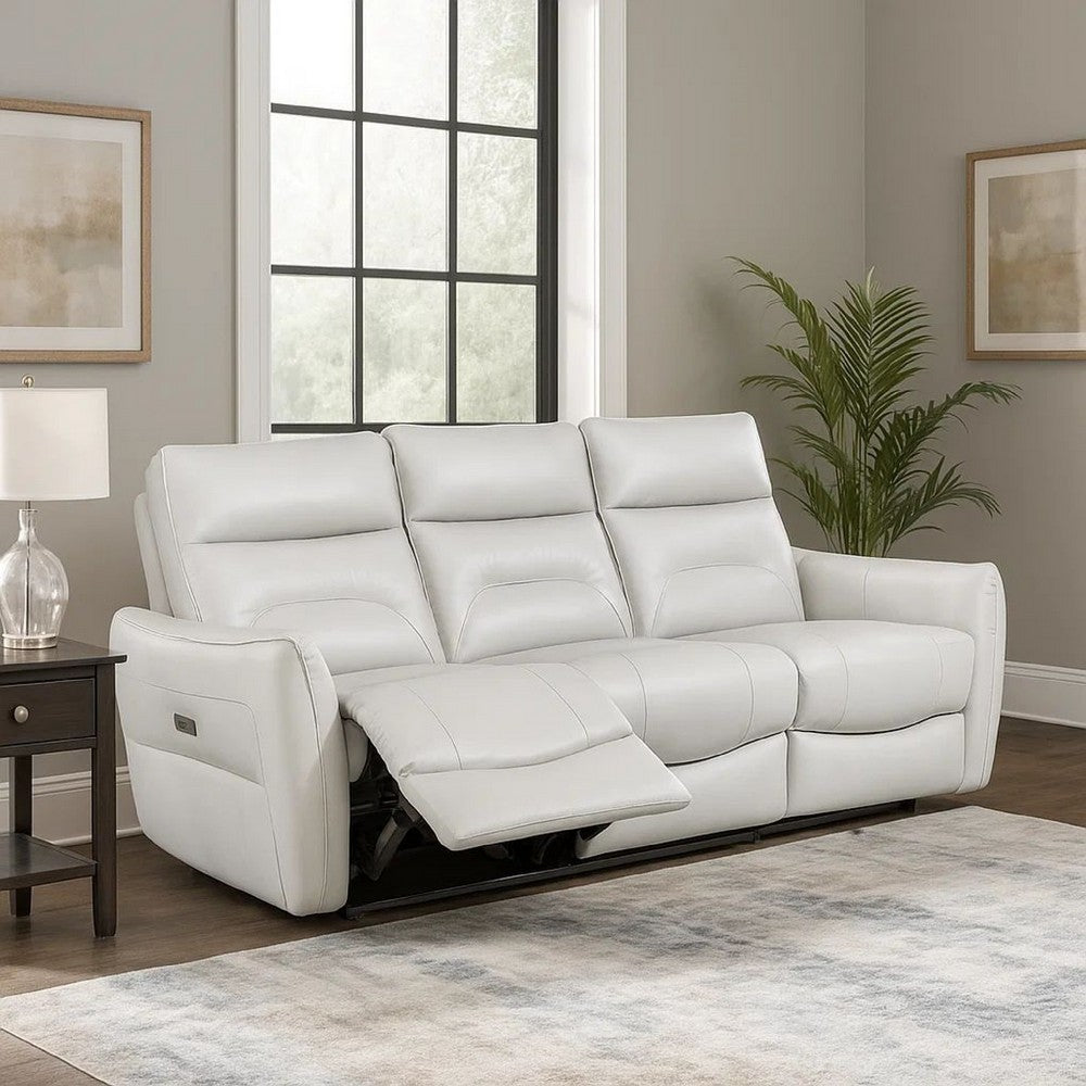 Becy Manual Reclining Loveseat w Console | 2 Cup Holders | Light Gray