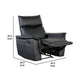 Lenne Manual Recliner Chair | Flared Padded Arms | Black Leather Match BM340964