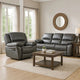 Larus Manual Recliner Chair | Pillow Top Arms | Dark Gray Leather Match