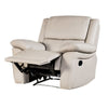 Larus Manual Recliner Chair | Pillow Top Arms | Off White Leather Match BM340966