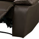 Ozy Manual Recliner Chair | Pillow Top Arms | Dark Brown Leather Match BM340967