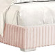 Wolo Full Size Bed | Pink Channel Tufted Fur Chenille Upholstery BM340968