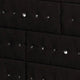 Rea Wide Dresser | 7 Drawers w Crystal Knobs | Black Velvet Upholstery BM340972
