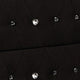 Rea Nightstand | 2 Drawers w Crystal Knobs | Black Velvet Upholstery BM340974