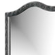 Rea Dresser Vanity Mirror | Crystal Tufted Gray Velvet Upholstery Arched Frame BM340977