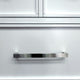 Tela Tall Dresser Chest | 5 Drawers w/ Nickel Handles | White & Brown