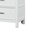 Tela Tall Dresser Chest | 5 Drawers w/ Nickel Handles | White & Brown BM340978