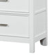 Tela Tall Dresser Chest | 5 Drawers w/ Nickel Handles | White & Brown BM340978