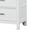 Tela Tall Dresser Chest | 5 Drawers w/ Nickel Handles | White & Brown