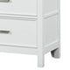 Tela Tall Dresser Chest | 5 Drawers w/ Nickel Handles | White & Brown