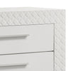 Dema 5 Drawer Tall Dresser Chest | High Gloss White Textured Trim BM340984