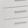 Dema 5 Drawer Tall Dresser Chest | High Gloss White Textured Trim BM340984