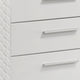 Dema 5 Drawer Tall Dresser Chest | High Gloss White Textured Trim BM340984