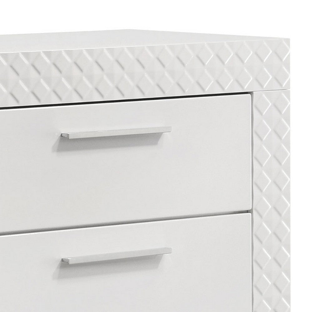 Dema 6 Drawer Wide Dresser | High Gloss White Textured Trim BM340985