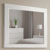 Dema Dresser Vanity Mirror | High Gloss White Textured Trim