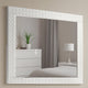 Dema Dresser Vanity Mirror | High Gloss White Textured Trim