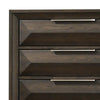 Fema Tall Dresser Chest | 5 Drawer | Nickel Finger Pulls | Espresso Brown BM340988