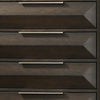 Fema Tall Dresser Chest | 5 Drawer | Nickel Finger Pulls | Espresso Brown BM340988