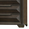Fema Tall Dresser Chest | 5 Drawer | Nickel Finger Pulls | Espresso Brown BM340988