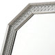 Cyl Vanity Dresser Mirror | Geometric Metallic Gray Backlit LED Frame BM340990