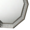 Cyl Vanity Dresser Mirror | Geometric Metallic Gray Backlit LED Frame BM340990