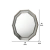 Cyl Vanity Dresser Mirror | Geometric Metallic Gray Backlit LED Frame BM340990