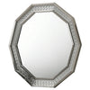 Cyl Vanity Dresser Mirror | Geometric Metallic Gray Backlit LED Frame