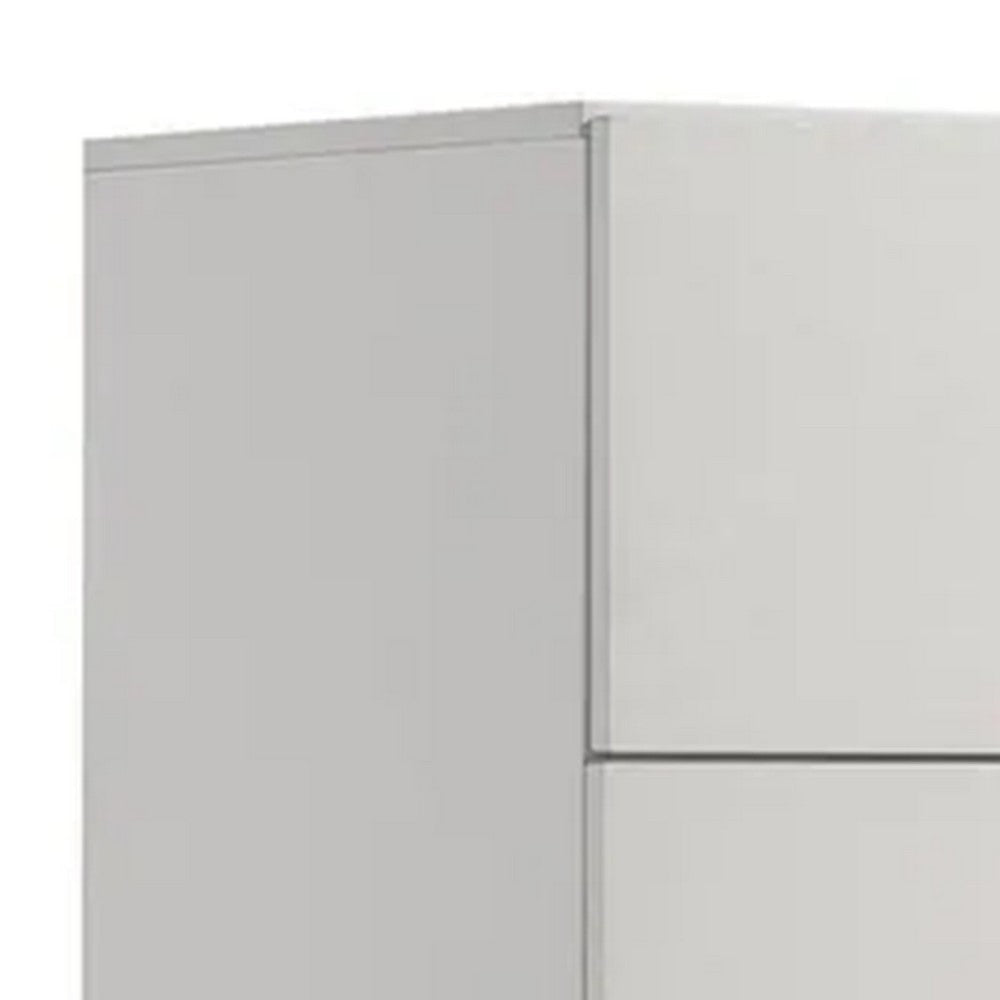 Dyl Tall Dresser Chest | 5 Drawers w Gold Post Handles | White BM340991