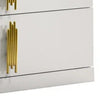 Dyl Tall Dresser Chest | 5 Drawers w Gold Post Handles | White BM340991