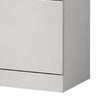 Dyl Nightstand | 2 Drawers w Gold Post Handles | White Melamine BM340992