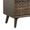 Fel Tall Dresser Chest | 5 Drawers w 3D Textured Fronts | Dark Brown BM340993