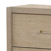 Fea Nightstand w USB Ports | 2 Drawers | Natural Oak Brown BM340994
