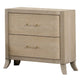 Fea Nightstand w USB Ports | 2 Drawers | Natural Oak Brown BM340994