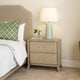 Fea Nightstand w USB Ports | 2 Drawers | Natural Oak Brown BM340994