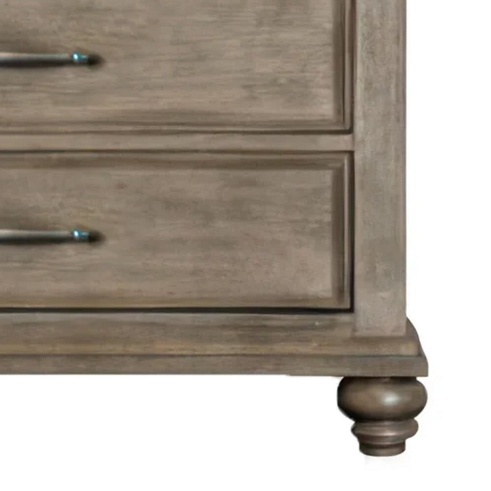 Zea Tall Dresser Chest for Bedroom | 7 Drawers | Aged Oak Brown BM340995