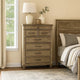 Zea Tall Dresser Chest for Bedroom | 7 Drawers | Aged Oak Brown BM340995