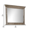 Zea Vanity Dresser Mirror | Elegant Crown Moldings in Aged Oak Brown BM340996