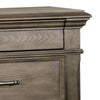 Bailey Nightstand w 2 Drawers & USB Port | Silver Acacia Wood BM341058