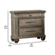 Zea Nightstand for Bedroom | 3 Drawers | Transitional Aged Oak Brown BM340997